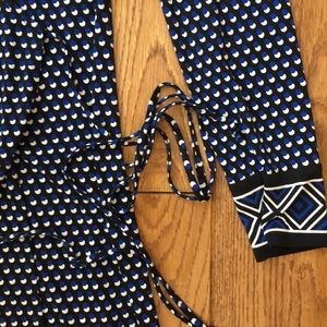 Micheal Kors black and blue wrap dress